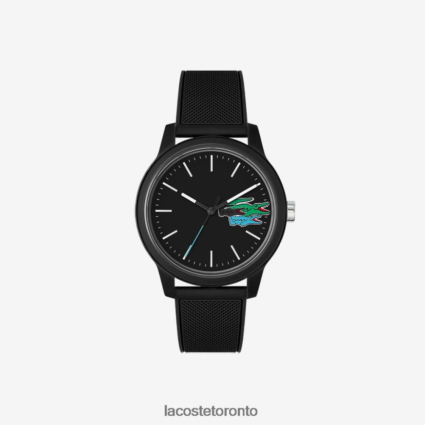 Accessories Lacoste 1212 3 Hands Watch - Black With Silicone Strap Black Men Z60BPR2315