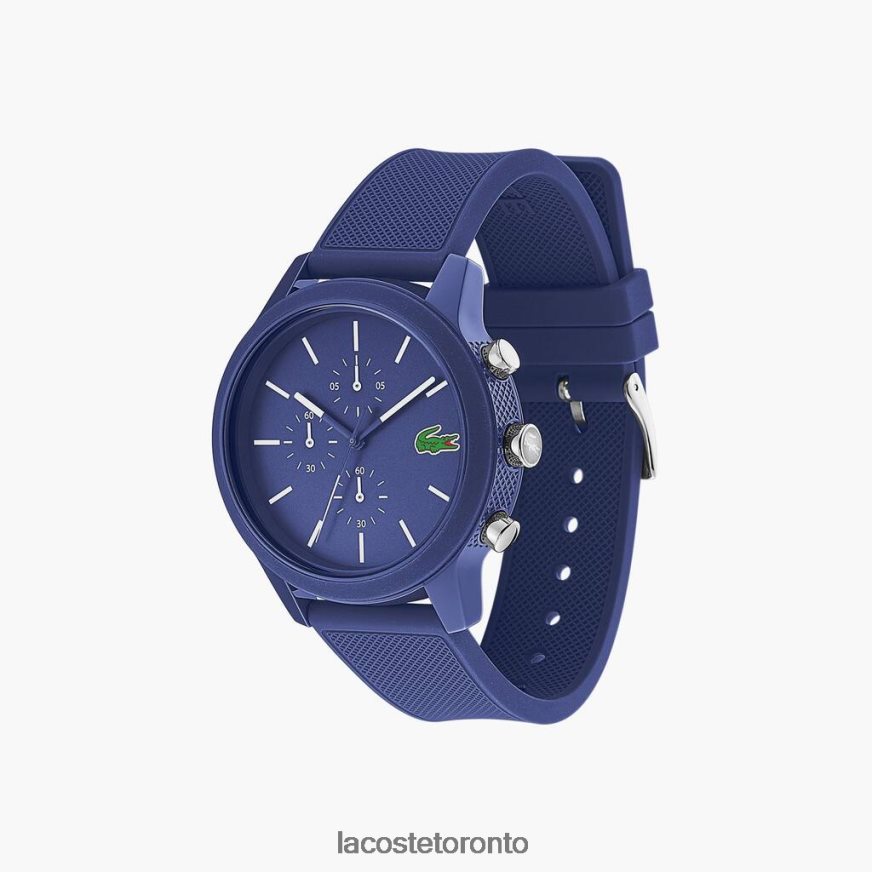 Accessories Lacoste 1212 Chronograph Watch With Blue Silicone Strap Blue Men Z60BPR2329