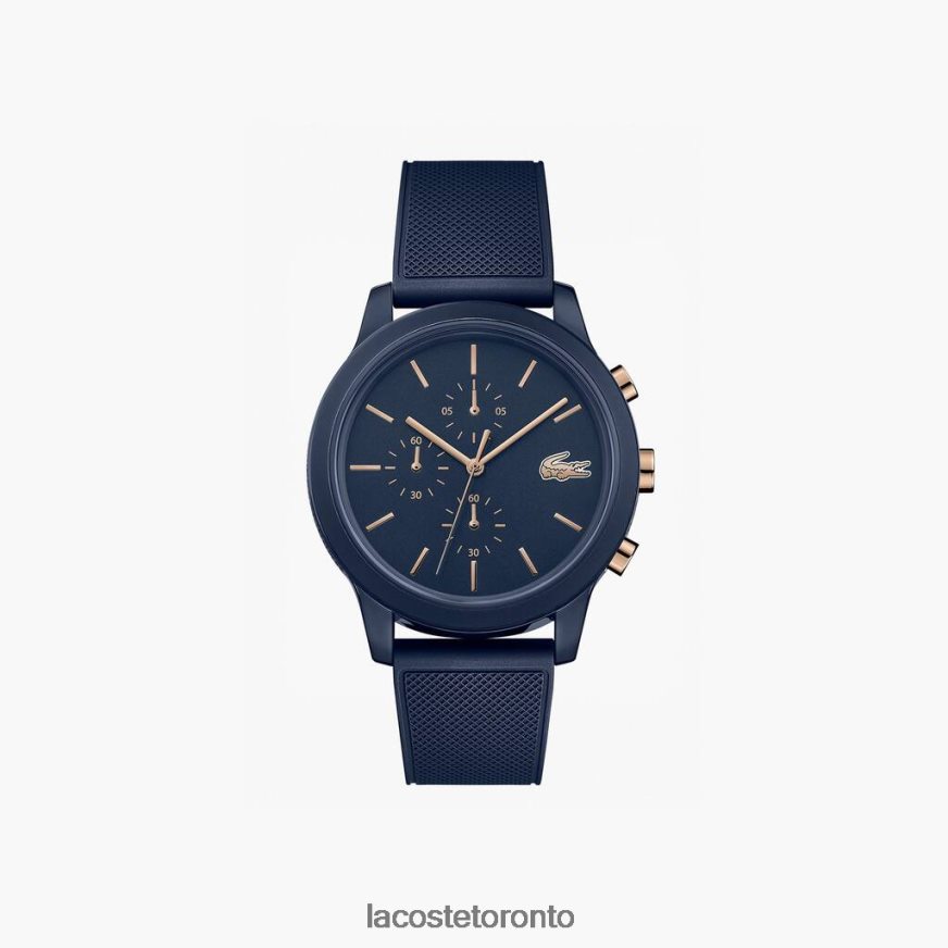 Accessories Lacoste 1212 Watch with Navy Silicone Petit Pique Strap Blue Men Z60BPR2314