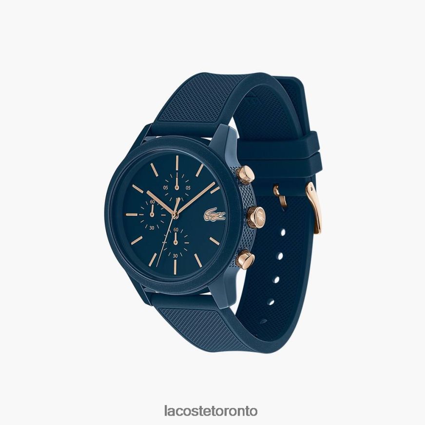 Accessories Lacoste 1212 Watch with Navy Silicone Petit Pique Strap Blue Men Z60BPR2314