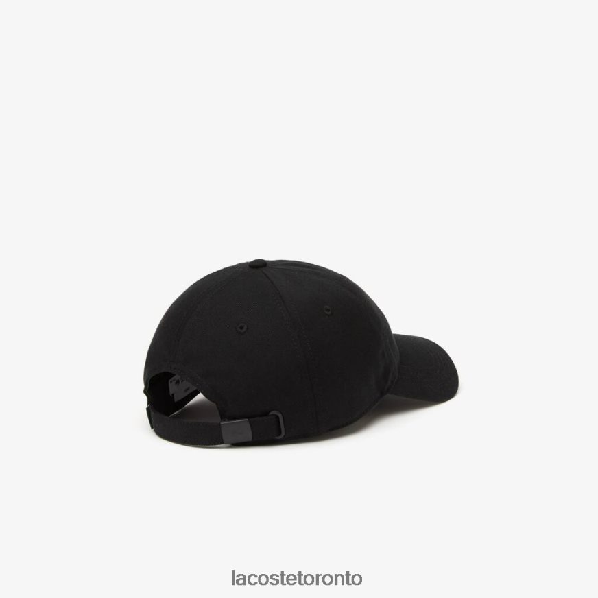 Accessories Lacoste Adjustable Organic Cotton Twill Cap Black Unisex Z60BPR2140