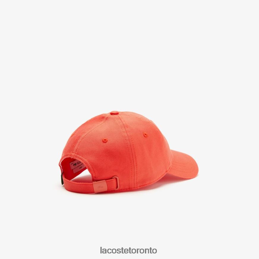 Accessories Lacoste Adjustable Organic Cotton Twill Cap Orange Unisex Z60BPR2187