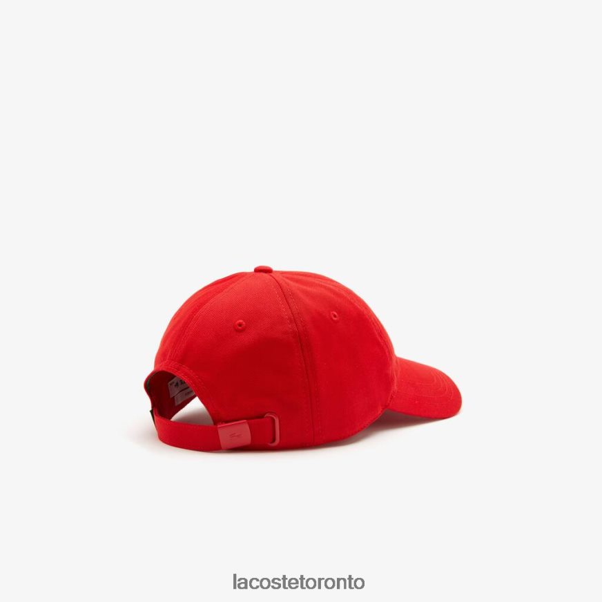 Accessories Lacoste Adjustable Organic Cotton Twill Cap Red Unisex Z60BPR2287