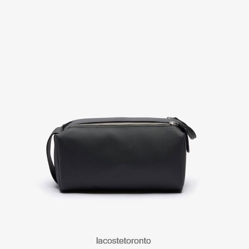 Accessories Lacoste Classic Double Zip Petit Pique Toiletry Kit Black Unisex Z60BPR2053