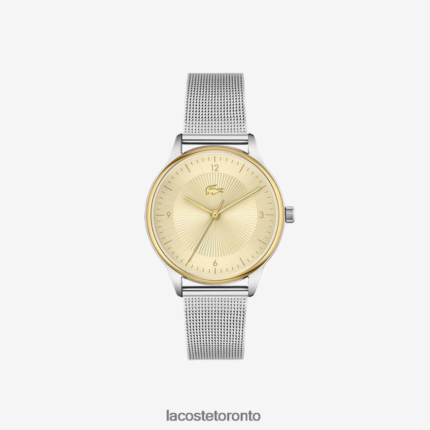 Accessories Lacoste Club 3 Hands Watch - Champagne With Stainless Steel Mesh Silver Women Z60BPR2922