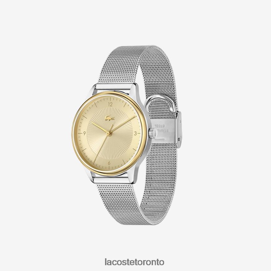 Accessories Lacoste Club 3 Hands Watch - Champagne With Stainless Steel Mesh Silver Women Z60BPR2922