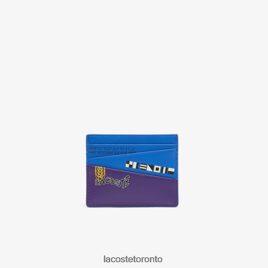 Accessories Lacoste Color-Block Nautical Print Card Holder Marine Samui Unisex Z60BPR2132