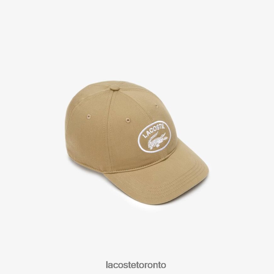 Accessories Lacoste Contrast Eyelets Adjustable Cap Beige Kids Z60BPR2167