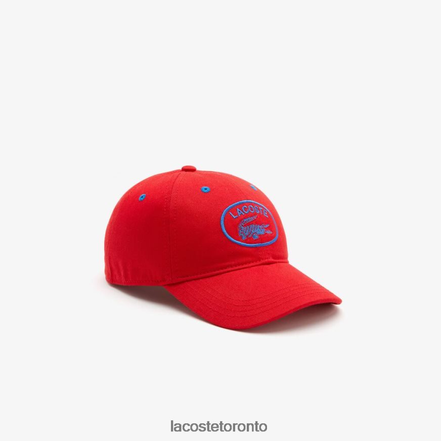 Accessories Lacoste Contrast Eyelets Adjustable Cap Red Kids Z60BPR2168