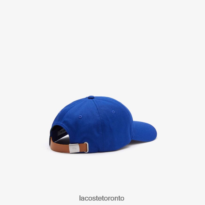 Accessories Lacoste Contrast Strap And Oversized Crocodile Cotton Cap Blue Unisex Z60BPR2234