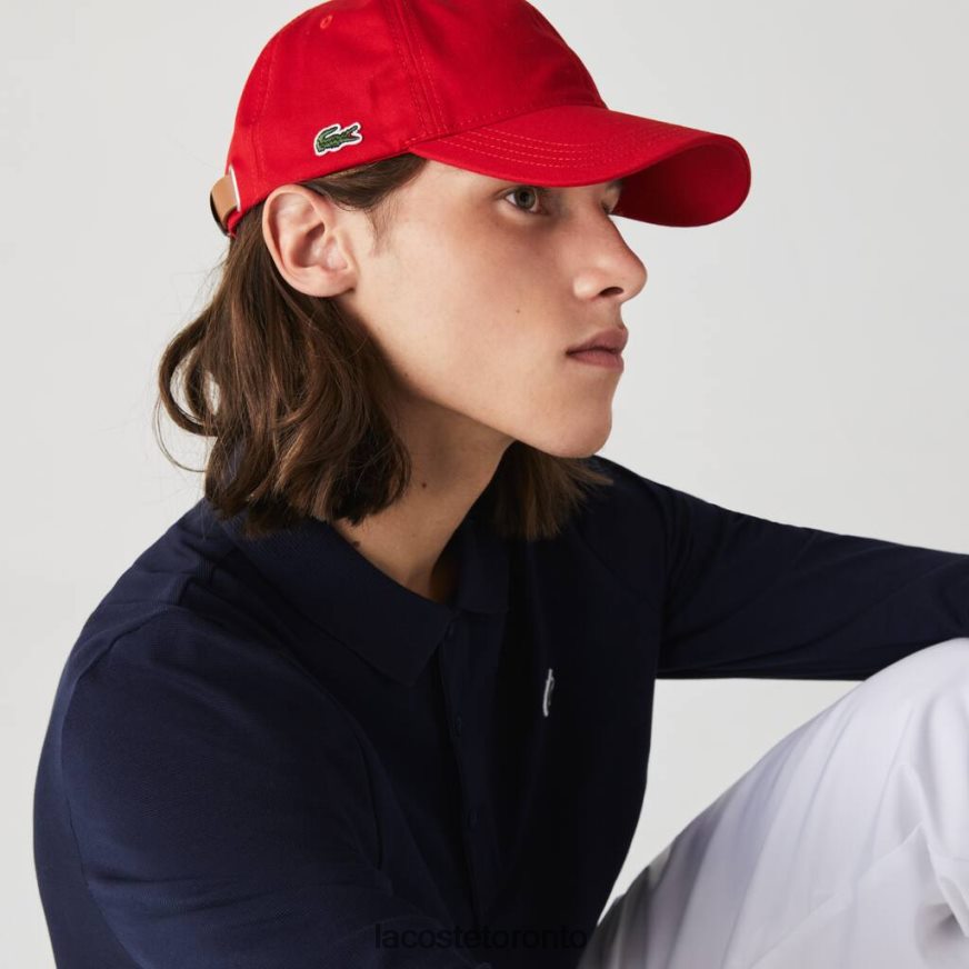 Accessories Lacoste Contrast Strap Cotton Cap Red Unisex Z60BPR2320