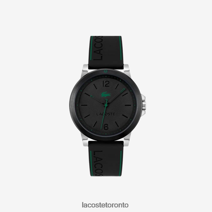 Accessories Lacoste Court 3 Hands Black Silicone Watch Black Men Z60BPR2156