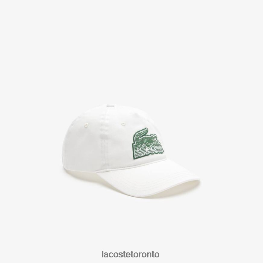 Accessories Lacoste Crocodile Patch Branded Cap White Unisex Z60BPR2146