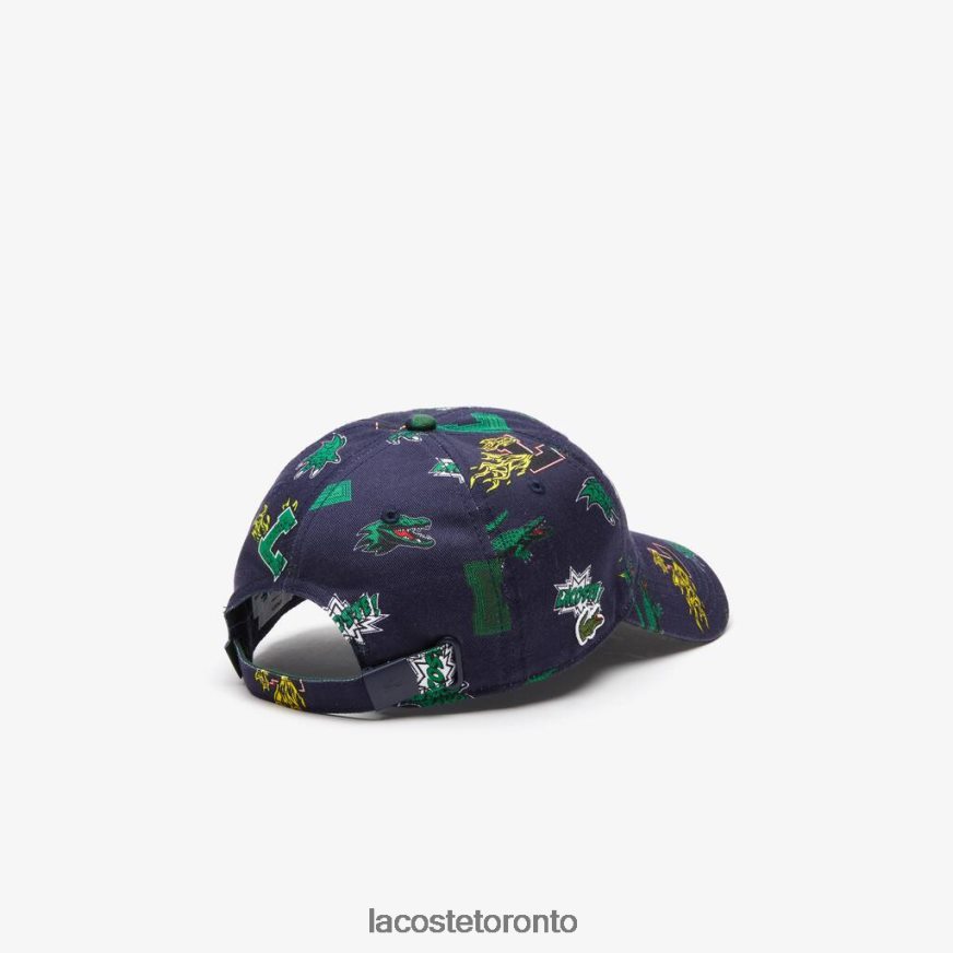 Accessories Lacoste Crocodile Print Cap Navy Blue Unisex Z60BPR2249