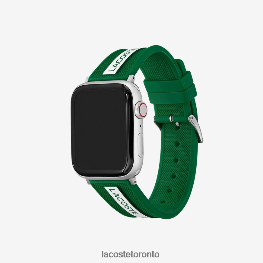 Accessories Lacoste Green Silicone Apple Watch Strap Black Unisex Z60BPR2313