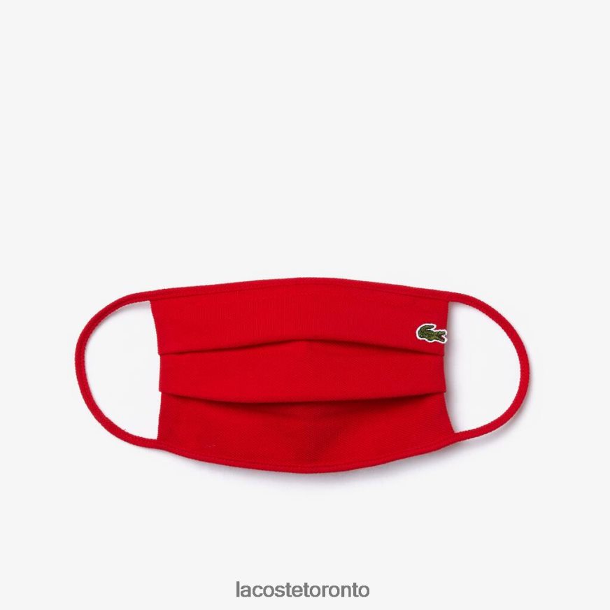 Accessories Lacoste L1212 Cotton Pique Face Protection Mask Red Unisex Z60BPR2321