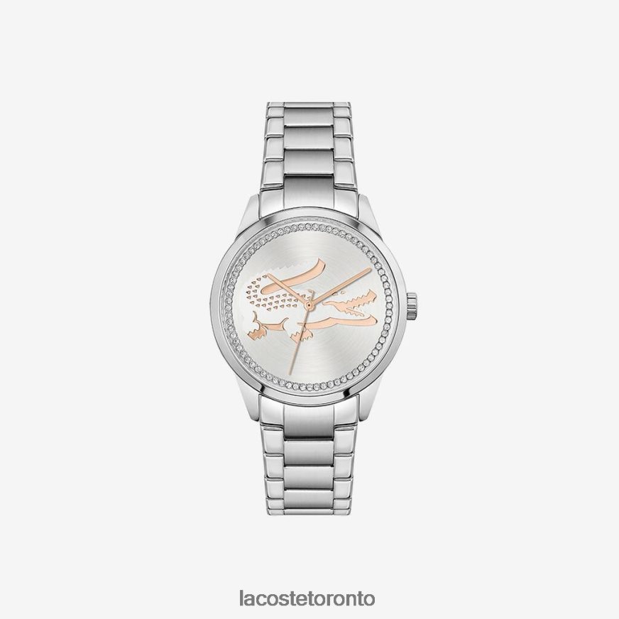 Accessories Lacoste Ladycroc 3 Hands Watch - Silver With Stainless Steel Bracelet Black Women Z60BPR2923