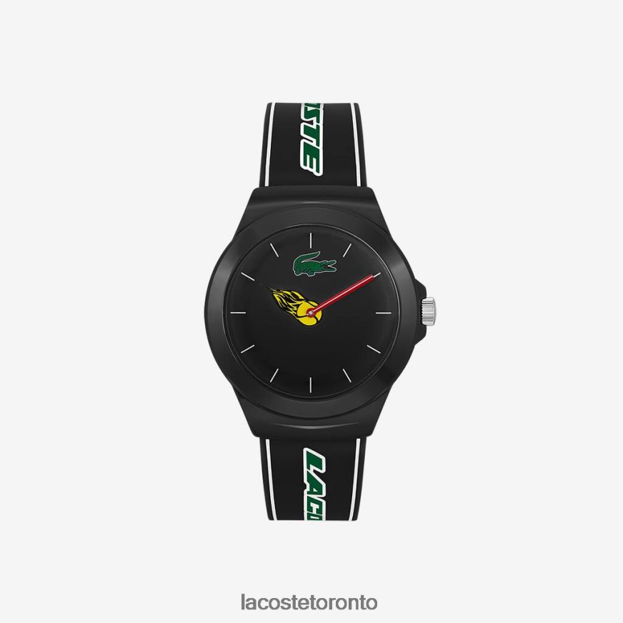 Accessories Lacoste Neocroc Black Silicone Strap Watch Black Unisex Z60BPR2350