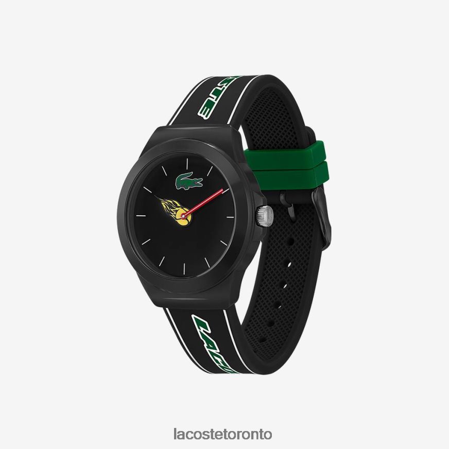 Accessories Lacoste Neocroc Black Silicone Strap Watch Black Unisex Z60BPR2350