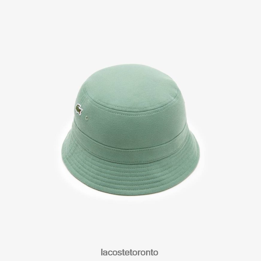 Accessories Lacoste Organic Cotton Bucket Hat Khaki Green Unisex Z60BPR2176