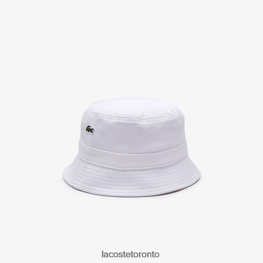 Accessories Lacoste Organic Cotton Bucket Hat White Unisex Z60BPR2160