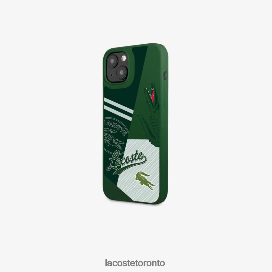 Accessories Lacoste Patchwork Print iPhone 14 Plus Case Vert 132 Men Z60BPR2222