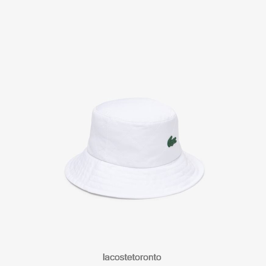 Accessories Lacoste Quilted Effect Nylon Bucket Hat White Unisex Z60BPR2927