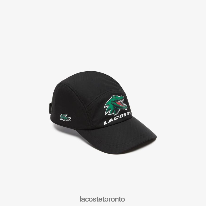 Accessories Lacoste SPORT Exclusive Crocodile Tennis Cap Black Unisex Z60BPR2236