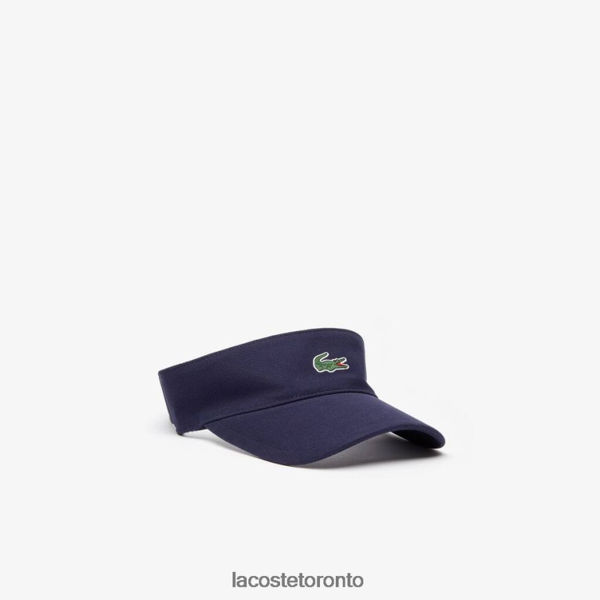 Accessories Lacoste SPORT Pique And Fleece Tennis Visor Navy Blue Unisex Z60BPR2248