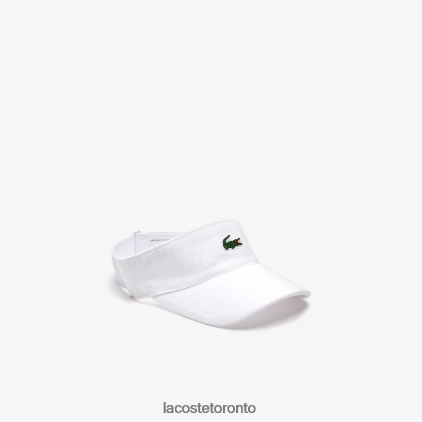 Accessories Lacoste SPORT Pique And Fleece Tennis Visor White Unisex Z60BPR2247