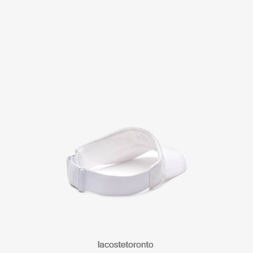 Accessories Lacoste SPORT Pique And Fleece Tennis Visor White Unisex Z60BPR2247