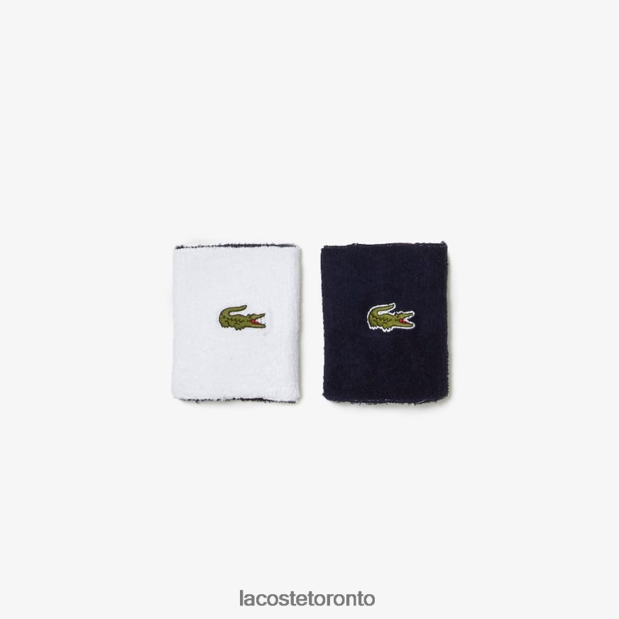 Accessories Lacoste SPORT Reversible Tennis Wristband White/Navy Blue Unisex Z60BPR2251