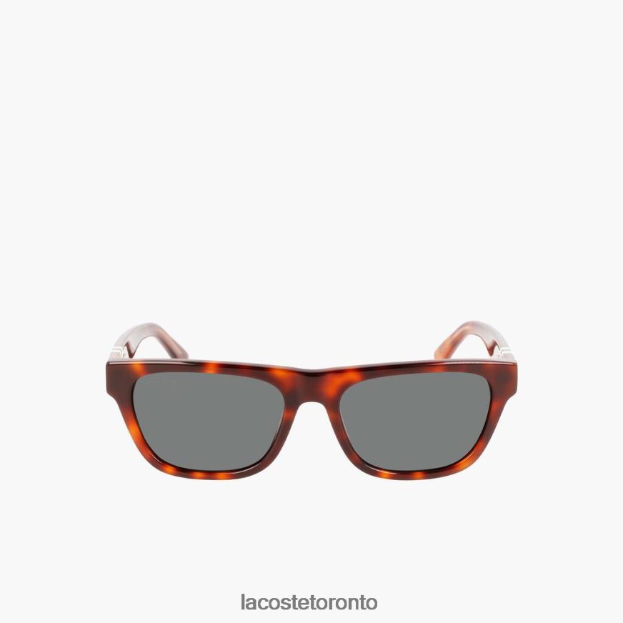 Accessories Lacoste Scale-Style Rectangle Acetate L1212 Sunglasses Havana Men Z60BPR2183