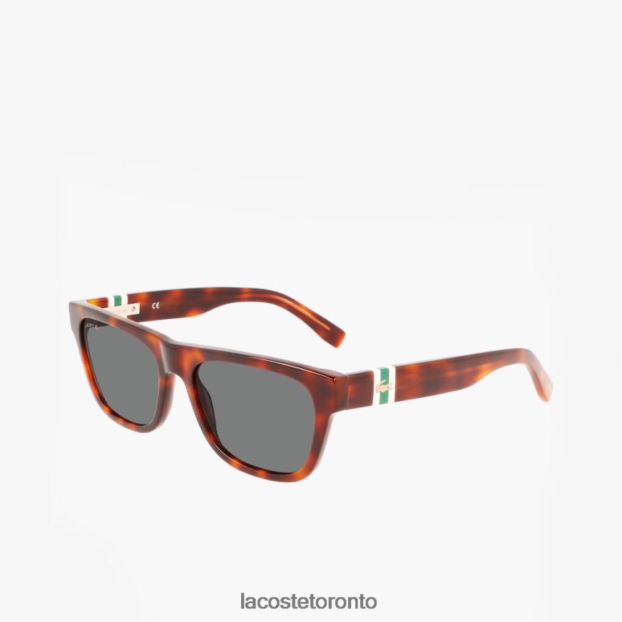 Accessories Lacoste Scale-Style Rectangle Acetate L1212 Sunglasses Havana Men Z60BPR2183