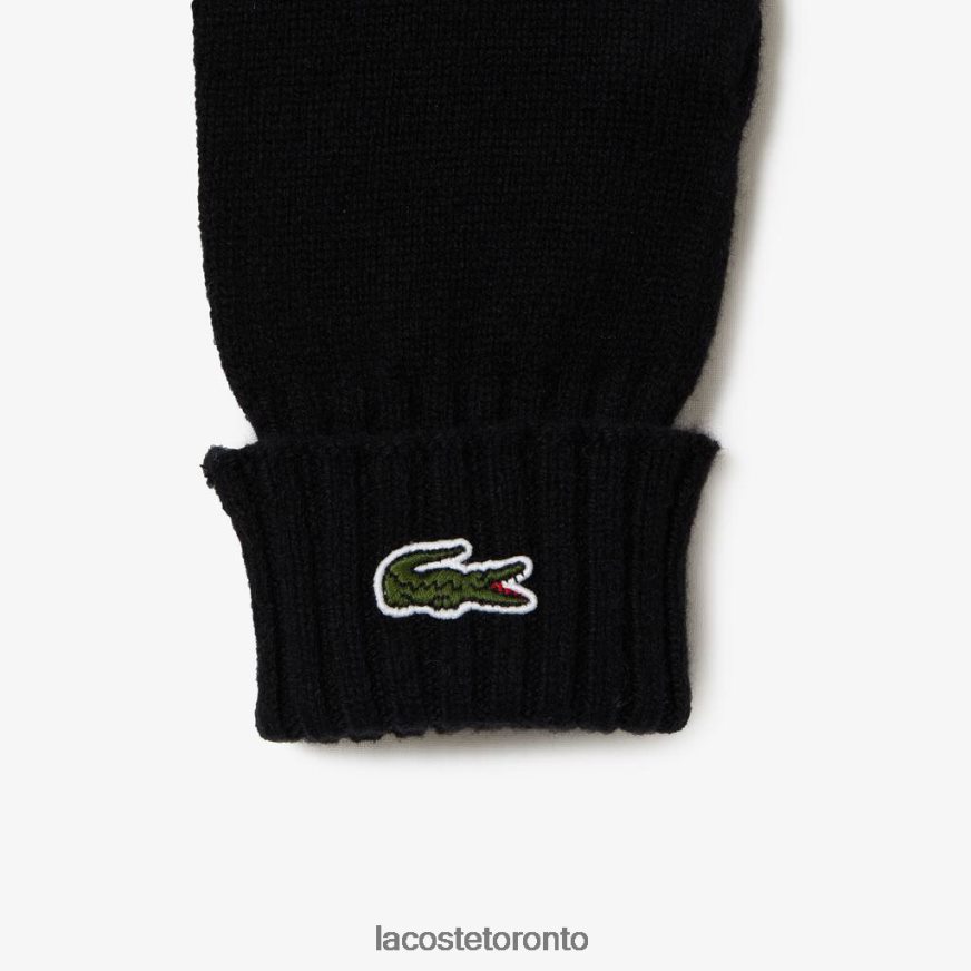 Accessories Lacoste Wool Jersey Gloves Black Unisex Z60BPR2336