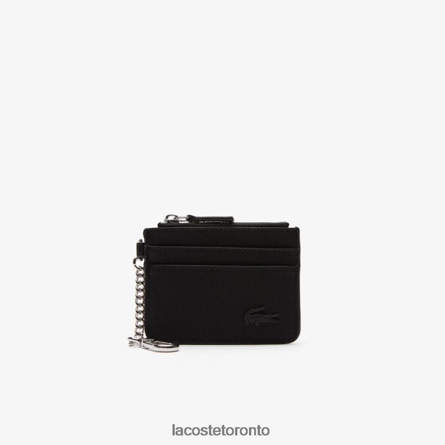 Bags  Leather Goods Lacoste 4 Slot Zipped Card Holder Black Women Z60BPR2806