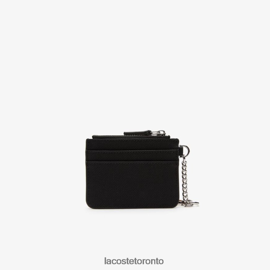 Bags  Leather Goods Lacoste 4 Slot Zipped Card Holder Black Women Z60BPR2806