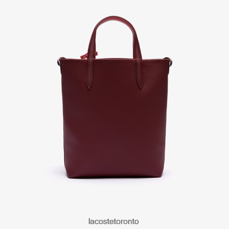 Bags  Leather Goods Lacoste Anna Reversible Coated Canvas Tote Bag Perylene Amaryllis Women Z60BPR2781