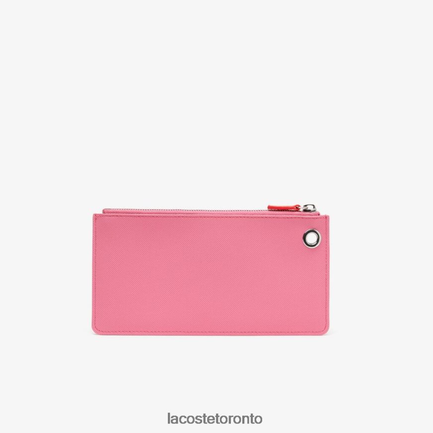 Bags  Leather Goods Lacoste Anna Reversible Double Pouch with Lanyard Reseda Corrida Women Z60BPR2764