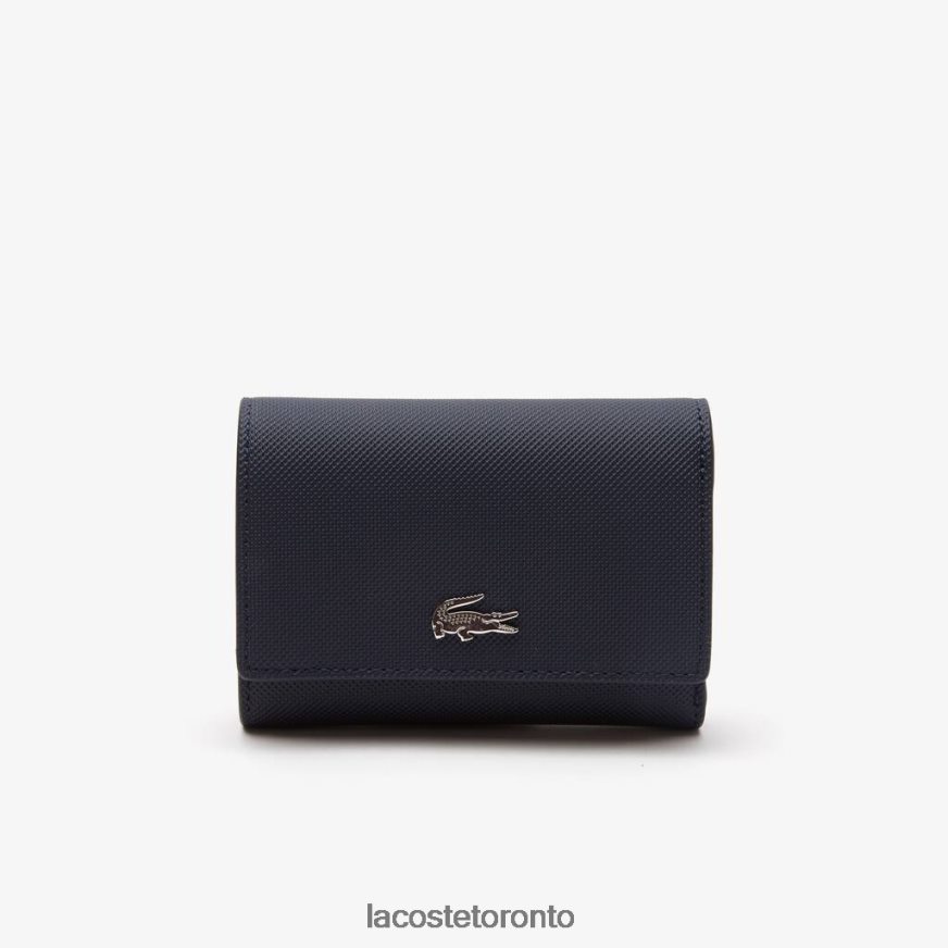 Bags  Leather Goods Lacoste Anna Snap Front Wallet Marine 166 Rouge Women Z60BPR2815