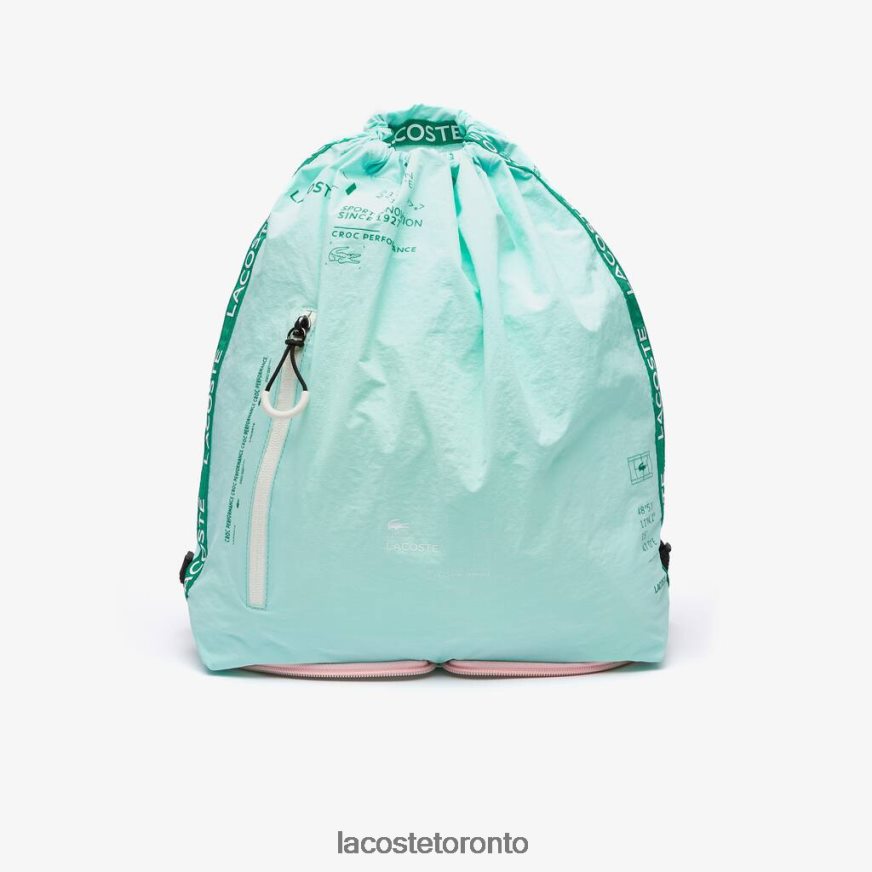 Bags  Leather Goods Lacoste Branded Band Foldable Nylon Backpack Seringat Fluorine Lotus F Unisex Z60BPR2056