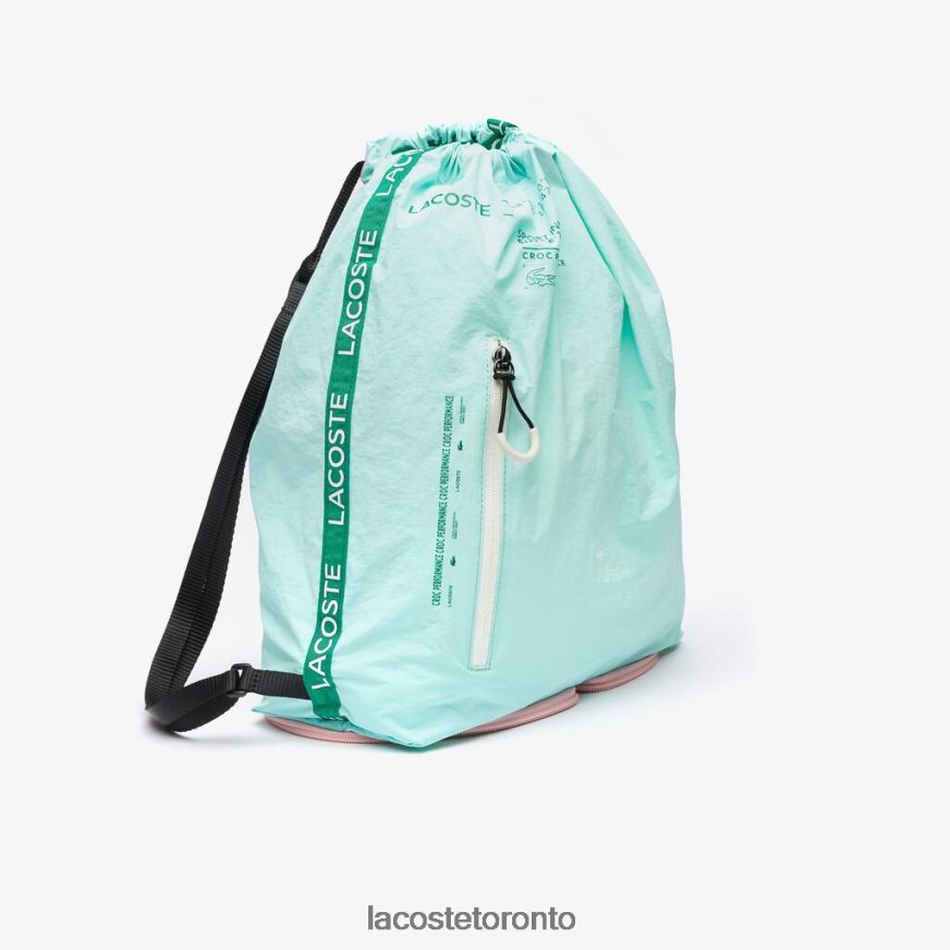 Bags  Leather Goods Lacoste Branded Band Foldable Nylon Backpack Seringat Fluorine Lotus F Unisex Z60BPR2056