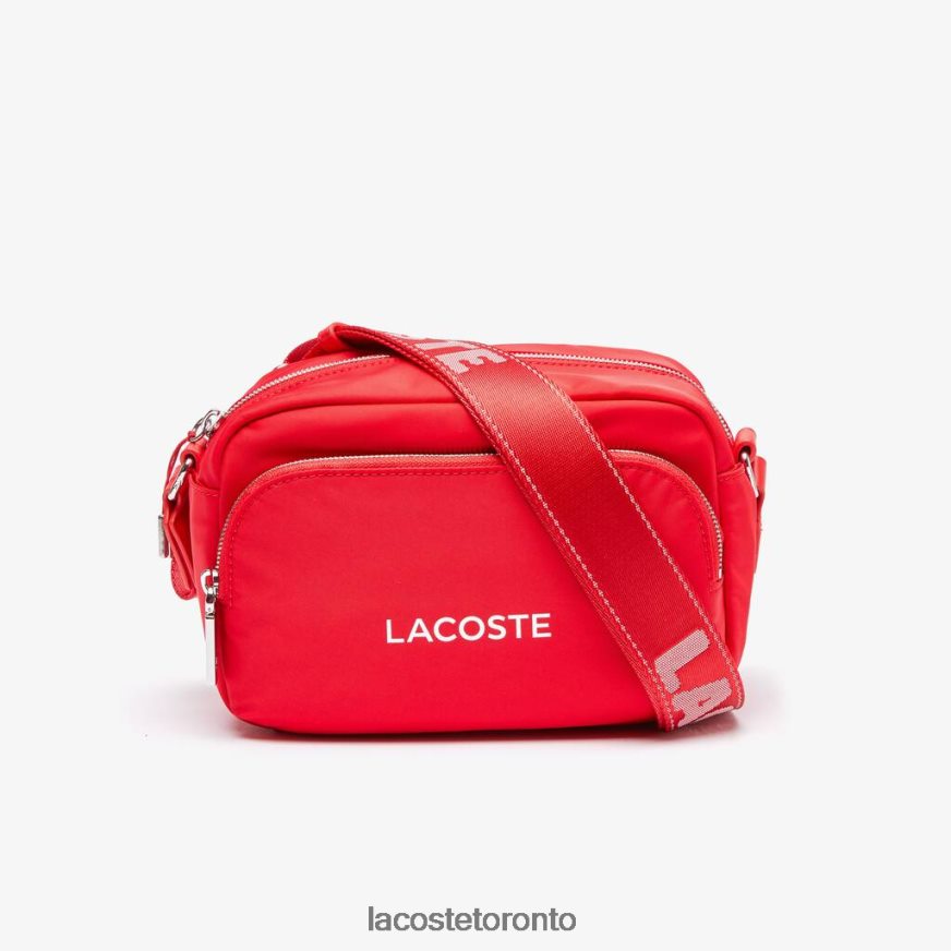 Bags  Leather Goods Lacoste Branded Nylon Crossbody Bag Pompier Blanc Unisex Z60BPR2071