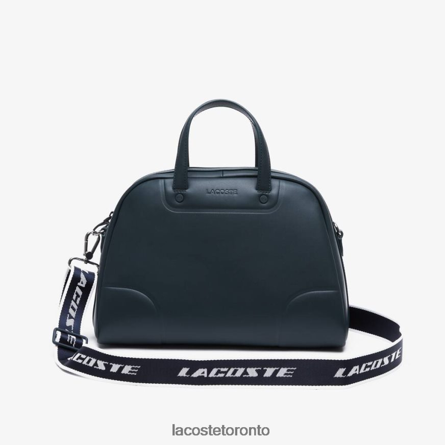 Bags  Leather Goods Lacoste Branded Shoulder Strap Bowling Bag Sinople Marine 166 Blanc Women Z60BPR2859