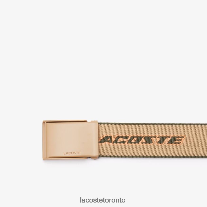 Bags  Leather Goods Lacoste Contrast Branded Canvas Belt Viennois Baobab Poterie Men Z60BPR2115