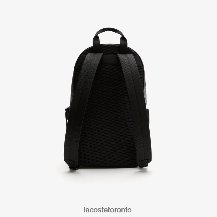 Bags  Leather Goods Lacoste Contrast Branding Backpack Bleu Nuit Noir Men Z60BPR1978