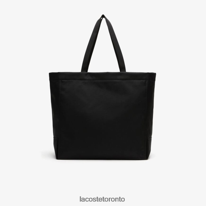 Bags  Leather Goods Lacoste Contrast Branding Oversized Tote Bag Noir Patch Unisex Z60BPR1947