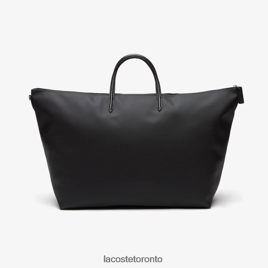 Bags  Leather Goods Lacoste Contrast Shoulder Strap Weekend Bag Noir Samui Women Z60BPR2823