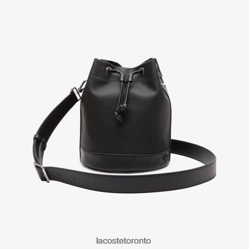 Bags  Leather Goods Lacoste Detachable Strap Bucket Bag Black Women Z60BPR2860