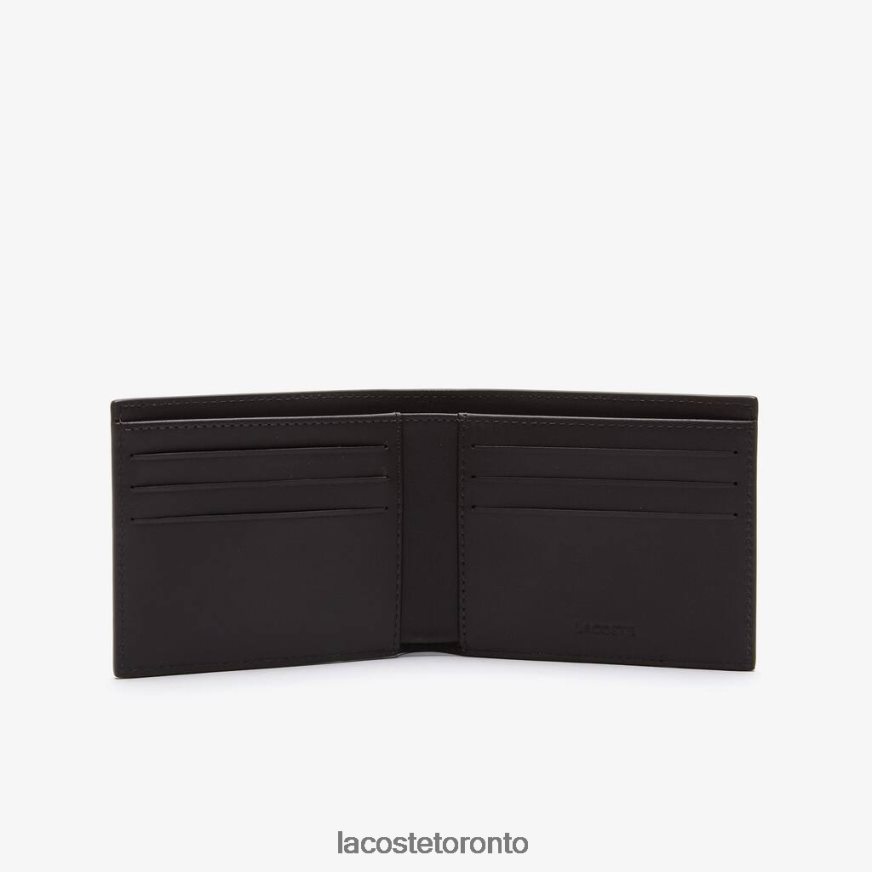 Bags  Leather Goods Lacoste Fitzgerald Leather Six Card Wallet Dark Brown Men Z60BPR1952